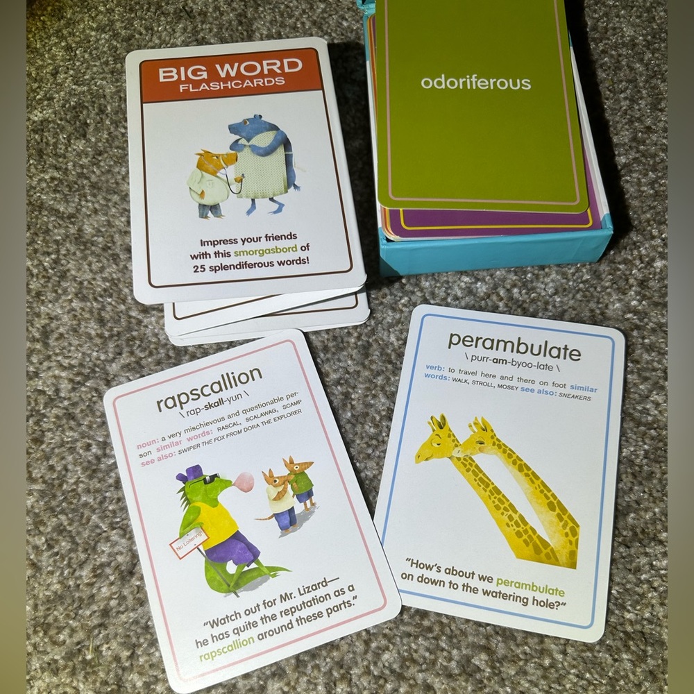 Big Word Flashcards To Enhance Vocabulary For Kids